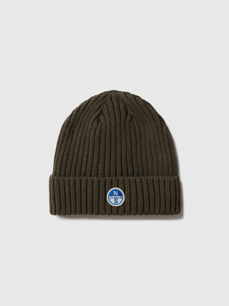 gorro canelado com forro de lã polar