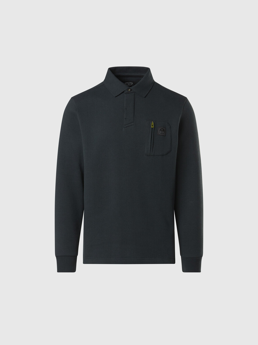 camisa polo com bolso no peito