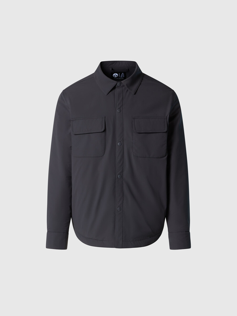 sobretudo acolchoado de nylon black sails