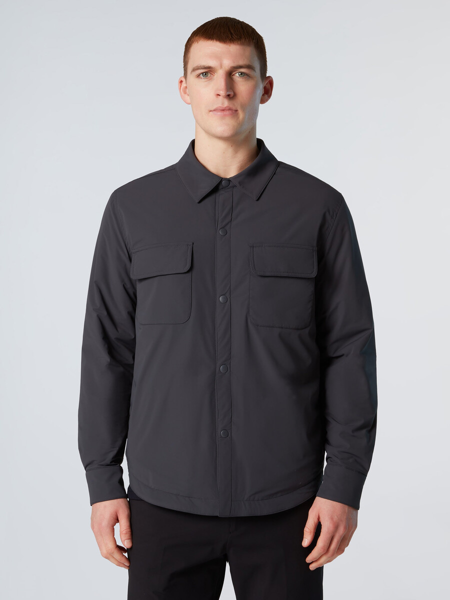 sobretudo acolchoado de nylon black sails