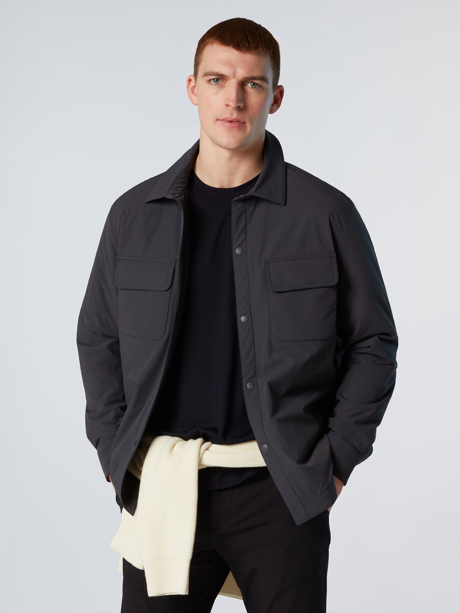 sobretudo acolchoado de nylon black sails