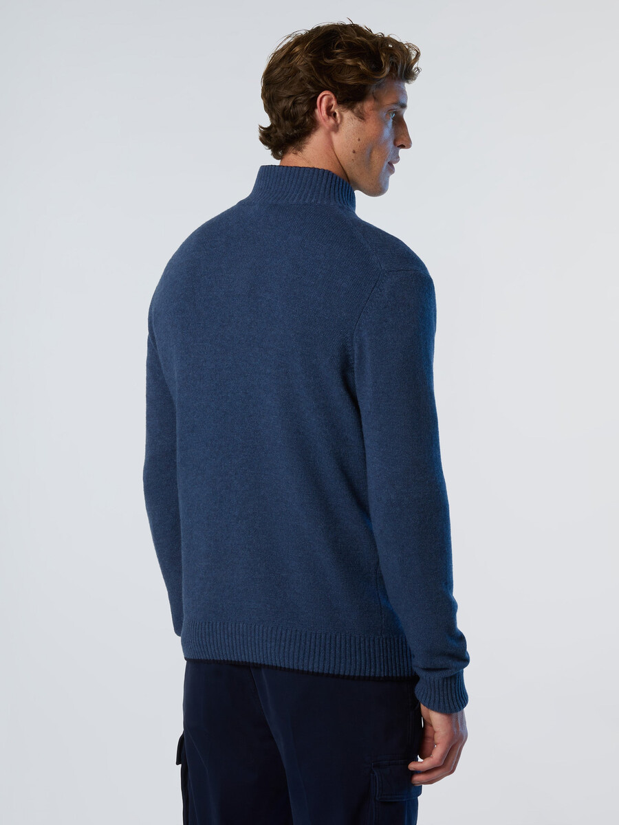 suéter de cashmere com fechamento frontal por botões