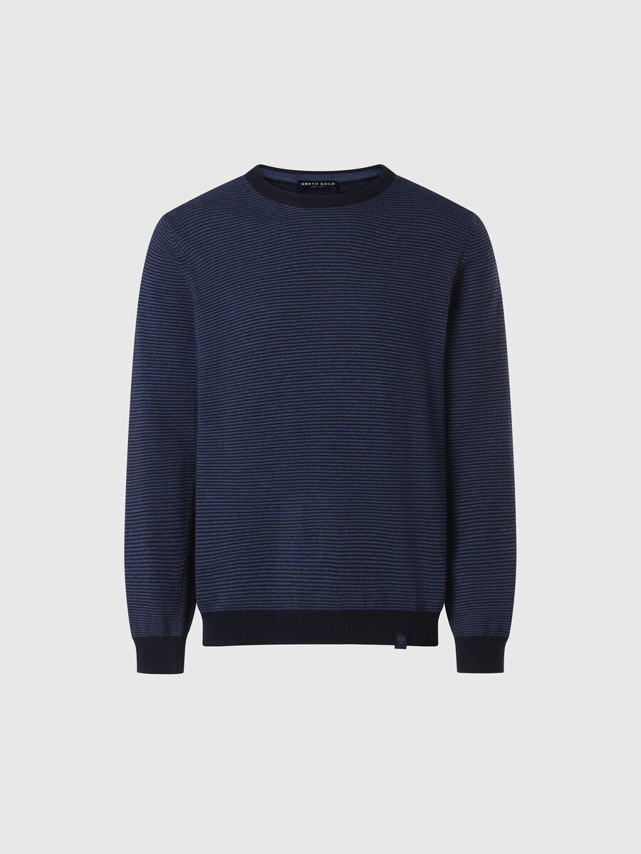 suéter listrado em mistura de cashmere
