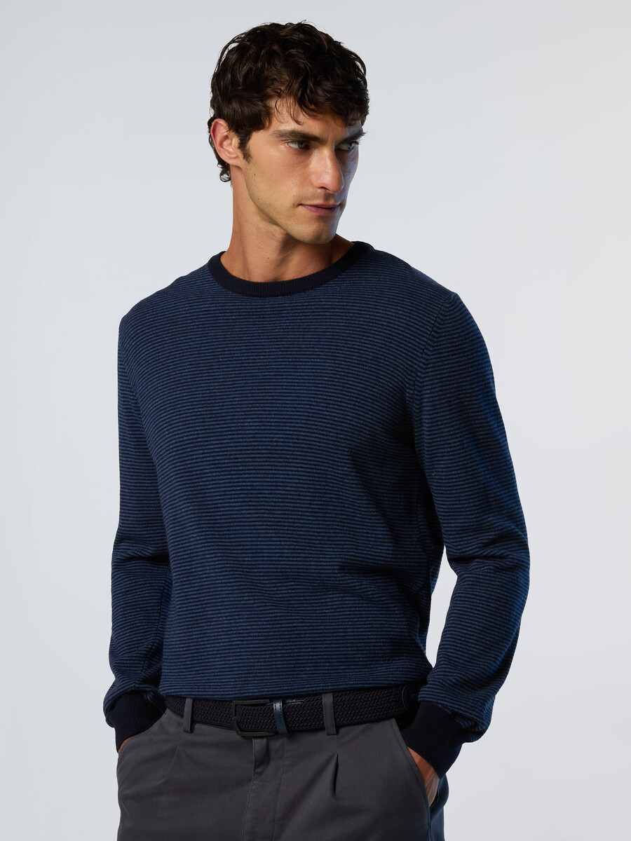 suéter listrado em mistura de cashmere