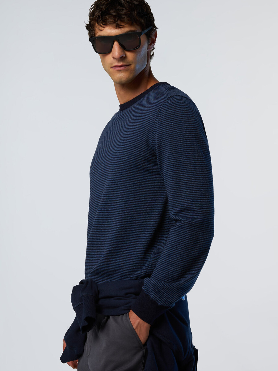 suéter listrado em mistura de cashmere