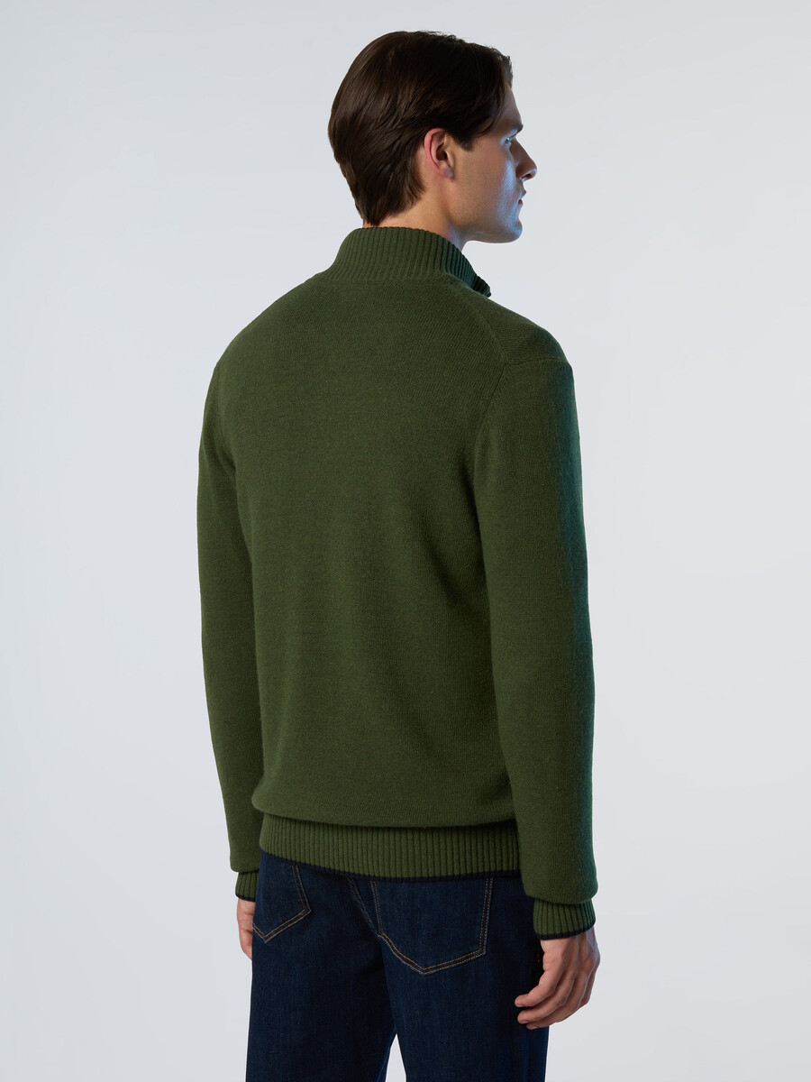 suéter de cashmere com fecho de correr