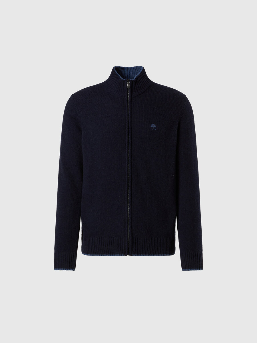 suéter de cashmere com fecho de correr