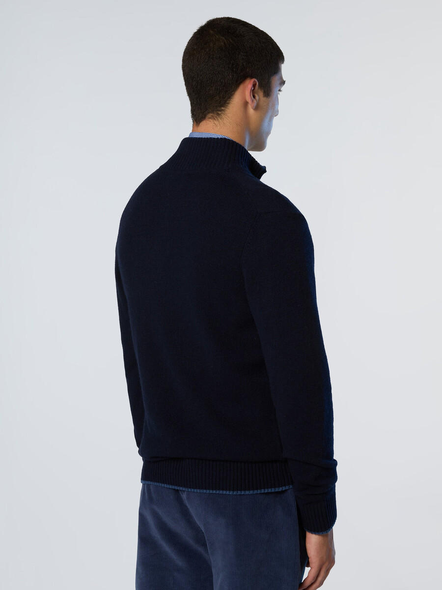 suéter de cashmere com fecho de correr