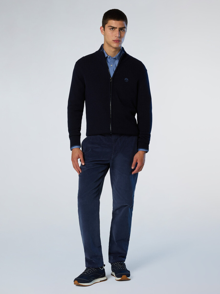 suéter de cashmere com fecho de correr