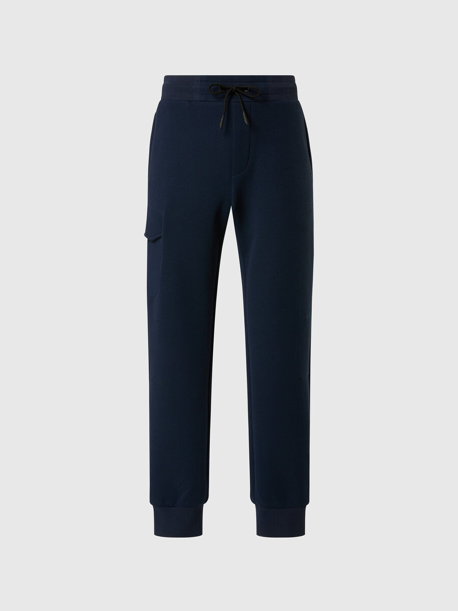 calça cargo de moletom piqué estilo scuba