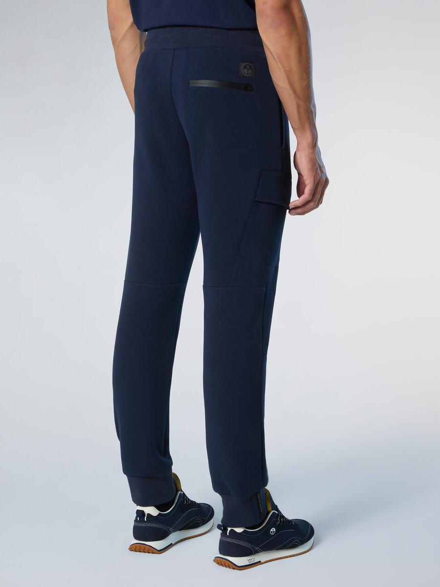 calça cargo de moletom piqué estilo scuba
