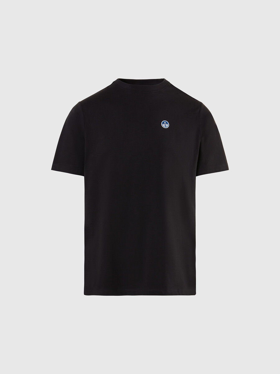 camiseta com patch de logotipo
